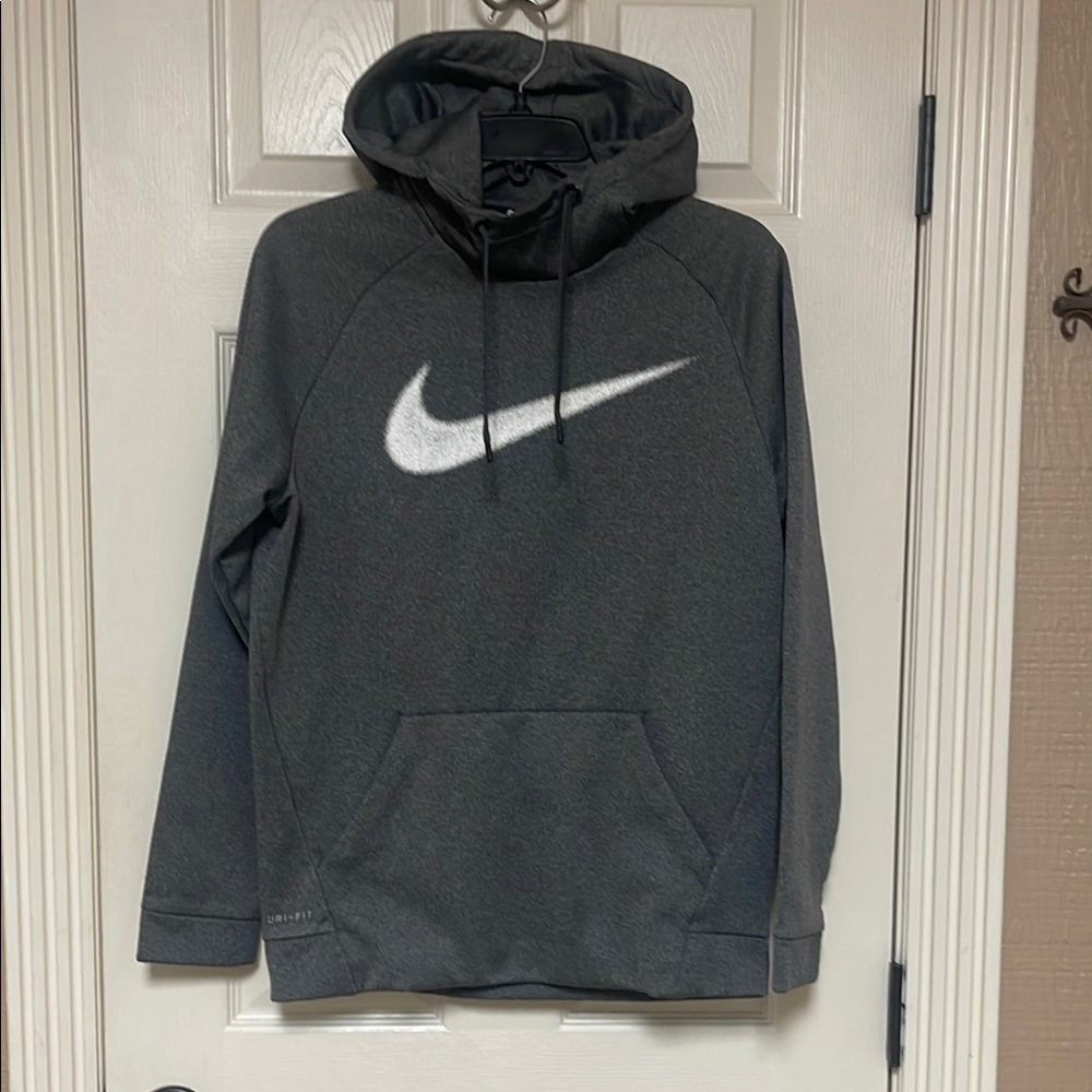 Nike Gray Sweatshirt Hoodie with Iconic Swoosh